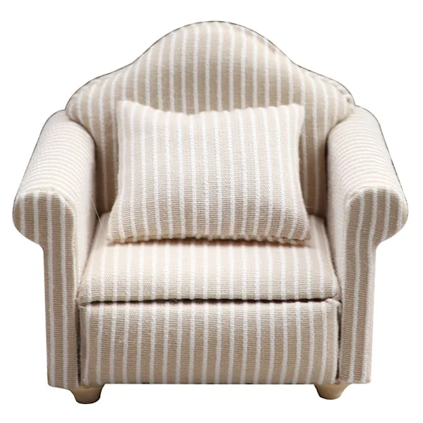 Country Style Lænestol Mini Sofa Dukkehus Miniature Sofa og Sæt Træ Simulation Møbler Piger Yndlingsgave