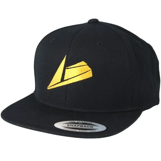 Sneakers - Gold Logo Black Snapback Snapback Black Cap - @ Hatstore