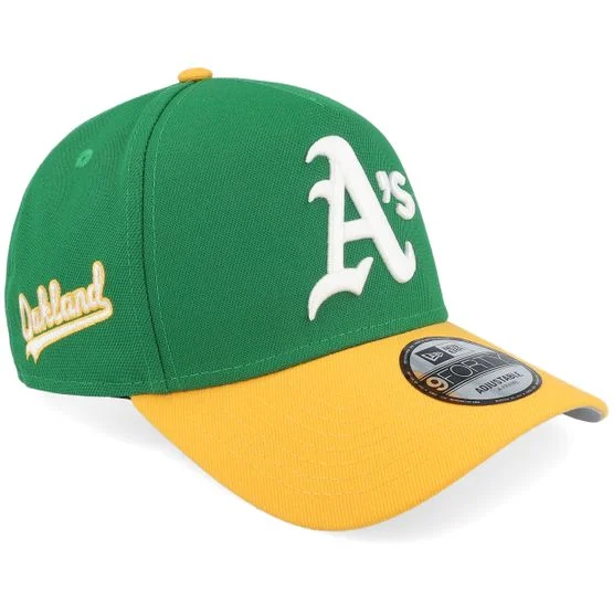 New Era - MLB Vihreä adjustable Lippis - Hatstore Exclusive x Oakland Athletics Color Clash 9FORTY Kelly Green/Gold A-frame Adjustable @ Hatstore