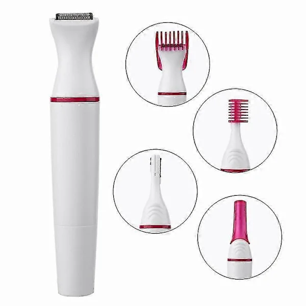 5 i 1 Elektrisk Dame Barbermaskin Barbering For Hår Arm Bein Ansikt Dame Barberhøvel Trimmer Hårfjerning Epilatorer
