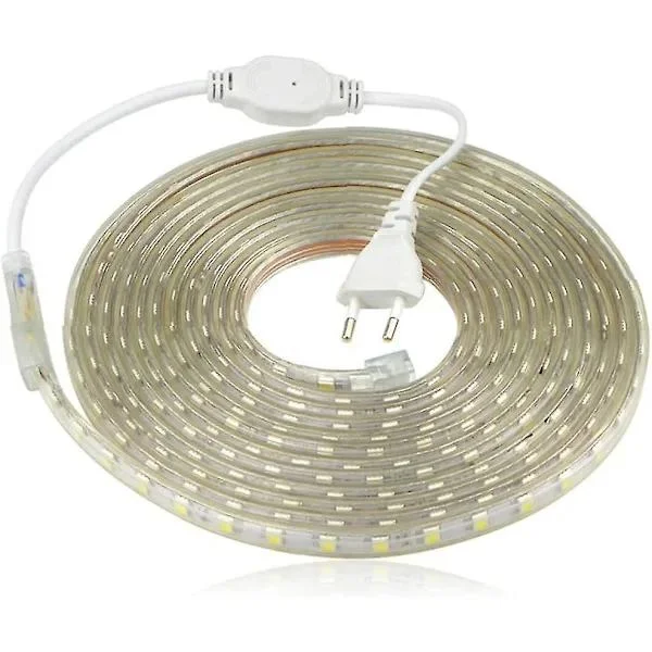 LED-slinga, Vattentät LED-slinga, Ljusstark LED-slinga 220v, 5050 Ip65 Vattentät LED-slinga, Varmvit (6m)_tfrf
