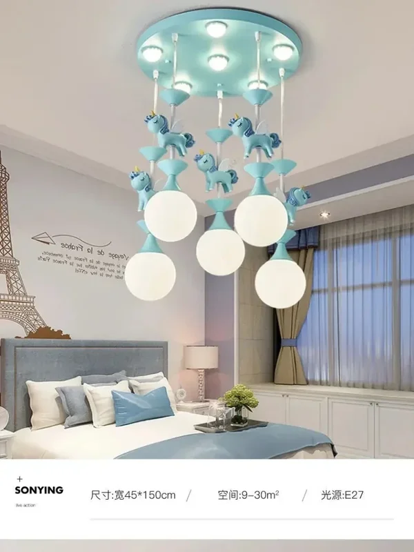 AliExpress - Kinderzimmer Schlafzimmer Pendelleuchte Augenschutz Cartoon LED Karussell Kreative Rosa Dekoration Zimmer Pendelleuchte