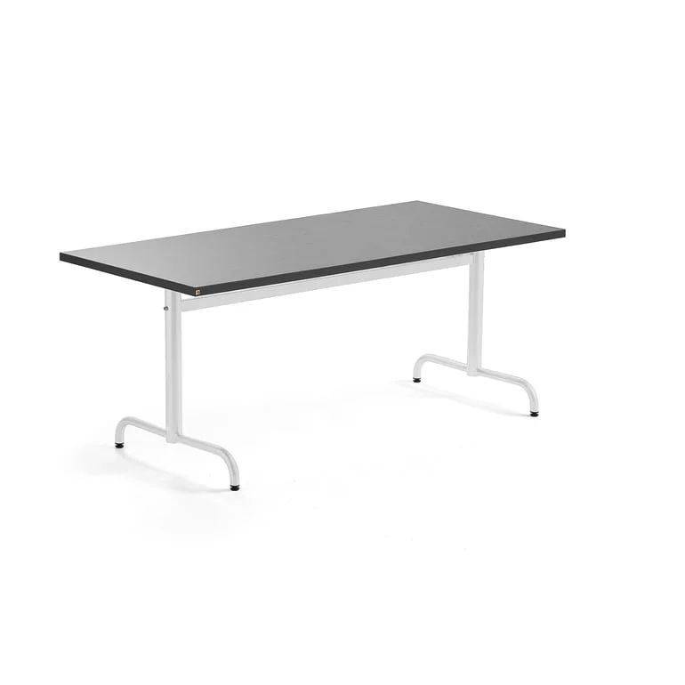 Table PLURAL, 1600x800x720 mm, linoleum top, dark grey, white