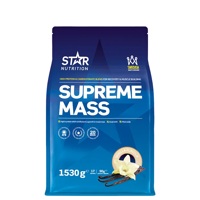 Star Nutrition Supreme Mass Gainer 1,53 kg, Vanilj - Bodyman.dk