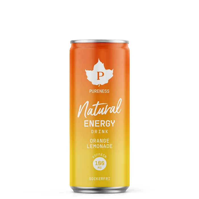 Pureness Natural Energidrikk 330 ml Appelsin Lemonade