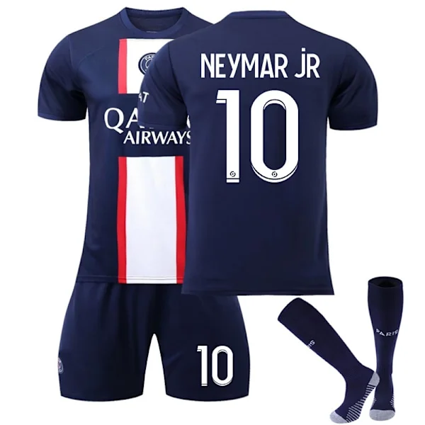 Neymar Jr #10 Fotbollströjor för barn, Träningsset, Brasilien Bortatröja, Paris Hemma Fotbollströjor, Paris Hemma