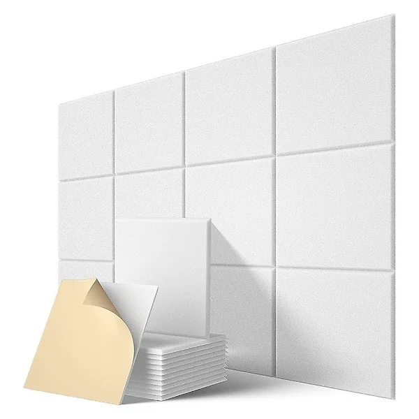 Itsekiinnittyvät Akustiikkapaneeli 12-pakkaus, 12 x 12 x 0,4 tuumaa Äänieristyspehmuste, Äänenvaimennuspaneeli