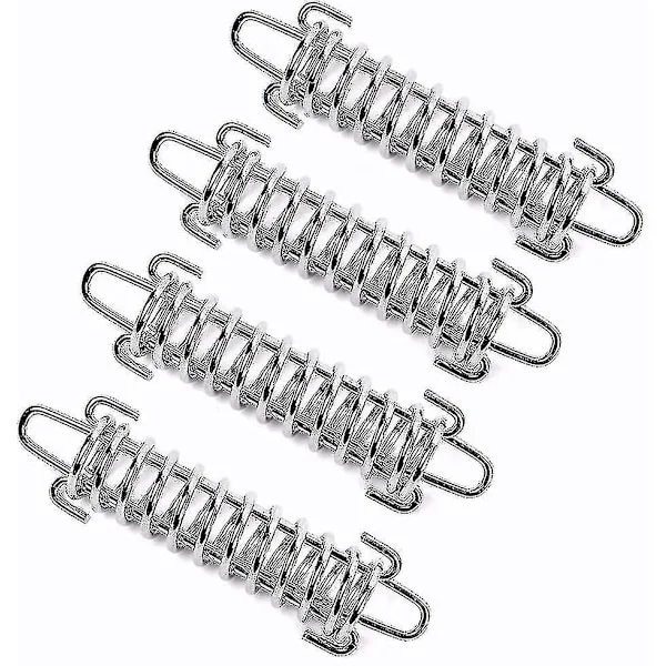 4 stk. Fjær for solseil, Fjærspenner for solseil, Fjær for solseil, Fjær for telt, Stålfjær for telt