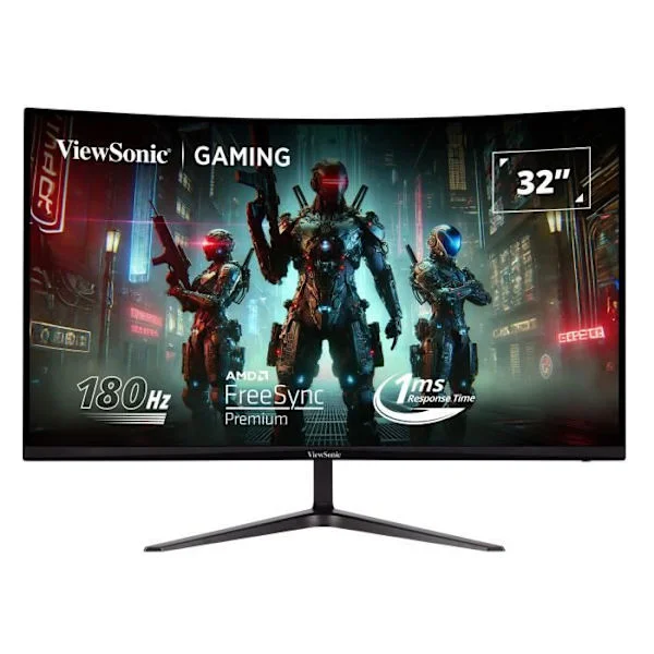 Böjd PC-skärm - VIEWSONIC VX3218 - PC - MHD - 32 FHD - VA-panel - 1 ms - 165Hz - DisplayPort - AMD FreeSync