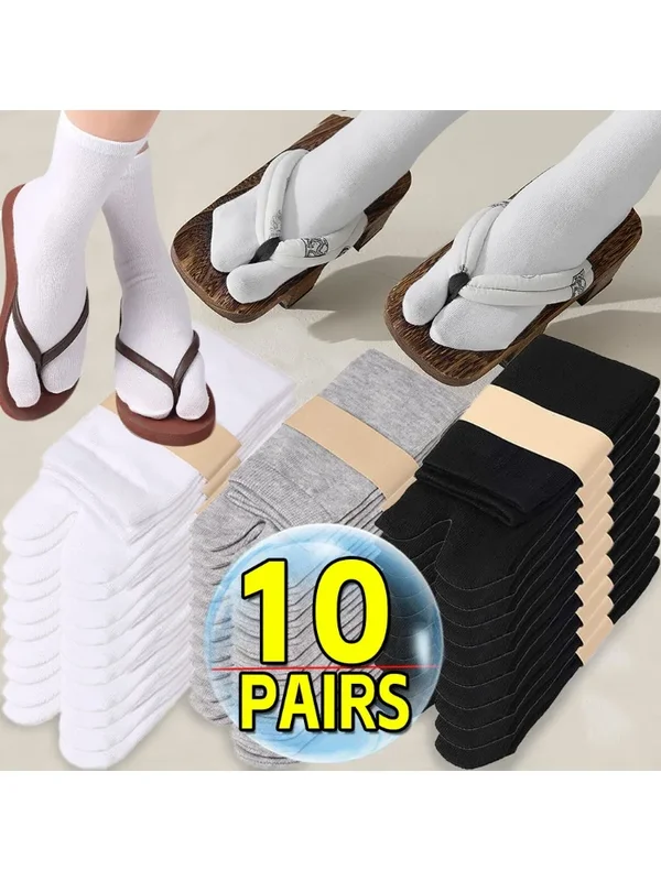 AliExpress - 2025 nouveau Style japonais Tabi orteil chaussettes pour hommes femmes été fibre deux doigts chaussettes Kimono tongs sandale fendu Tabi 