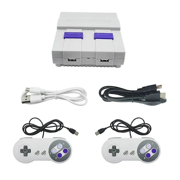 För SNES821 Retro Spelkonsol 2.4G Trådbunden Dubbel Mini Spelkonsol TV Spelkonsol Inbyggda 821 Spel EU-kontakt