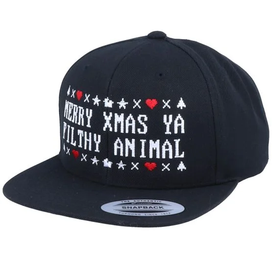 Ho-Ho-Hats - Black - Cap - Merry Xmas Black Snapback - Iconic - Hatstore