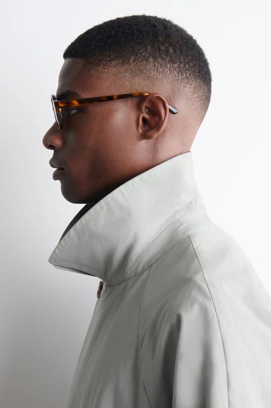 COS Homme Lunettes De Soleil Aviateur Rectangulaires in Marron