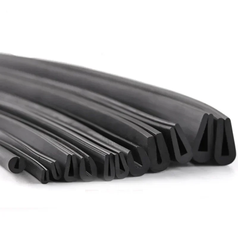 AliExpress - Bande de bord en caoutchouc noir, 2/5/10/15/20 mètres, Section en U, Anti-huile, bouclier de bord, largeur intérieure 0.5-10mm de haut 5-