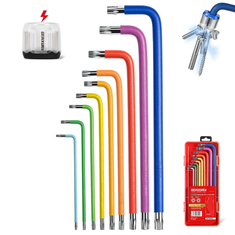 AliExpress - Geinxurn Farbiger Inbusschlüsselsatz, Premium-Stahl-Inbusschlüssel mit Aufbewahrungsclip, verschiedene Größen für Fahrrad, Auto & Möbel