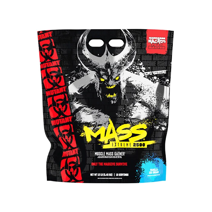 Weight gainer Mutant Mass Extreme 2500 Gainer 5,45 kg, Vanilla Ice Cream - Bodyman.dk