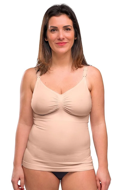 Carriwell Sømløs Ammetop med Shapewear Beige M, Børn & Forældre, Graviditet & Efterfødsel, Graviditetstøj