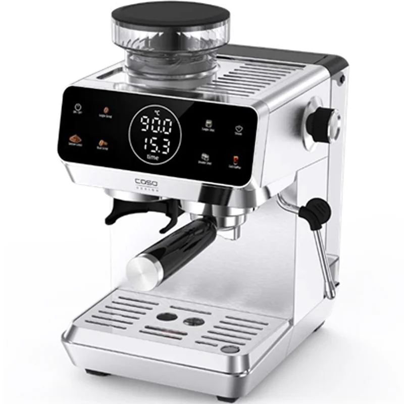 Caso 1826 Espresso Gourmet espressomaskine med kværn - Sølv | KitchenOne