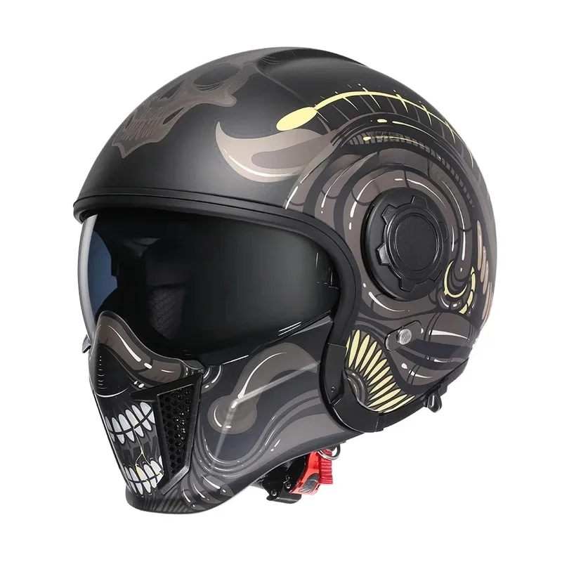 AliExpress - Modular Motorcycle Helmet Full Face Open Face Retro Helme DOT ECE ONGESCHICHTEN CYRIL OP12A Capacete De Moto Masculino