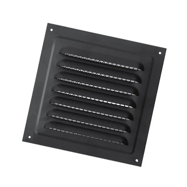 Metallinen Ilmanvaihtoritilä Tiheä Ritilä Ilmaventtiili Ritilä Katolle Keittiö Sivuseinälle 15cmx15cm Valkoinen-Musta