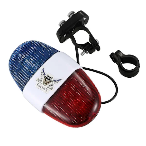 Cykelcykling 4 Toner 6 LED Elektroniska LED Varningsljus Siren Horn