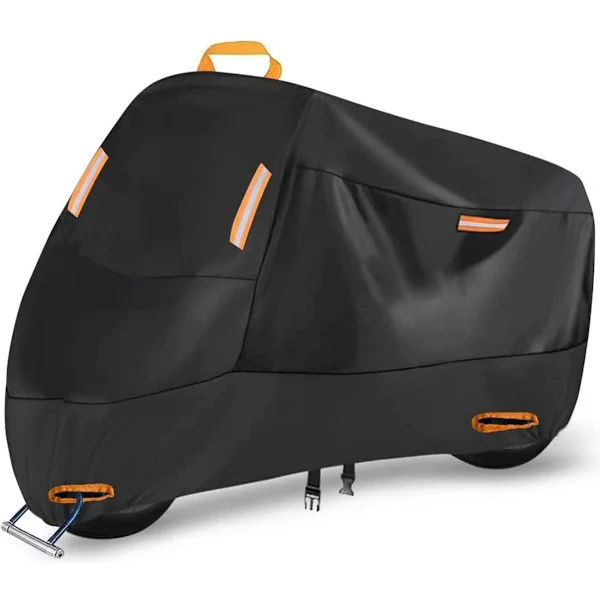 Waterproof Motorcycle Cover - Universal - 210D Oxford Fabric - XL 230x95x125 cm - Black - Outdoor/Indoor Use