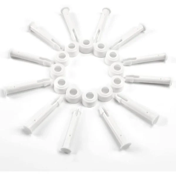 12 st Poolstift i Plast för Intex, Reservdelar för Plastpool, för De Flesta Rambassänger - Rektangulär/Rund Pool (5,5 cm/2,17 tum)