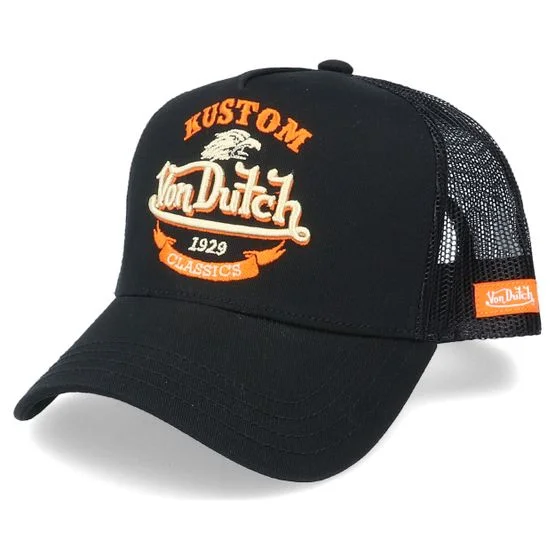 Von Dutch - Svart trucker Caps - Eagle Black Trucker @ Hatstore