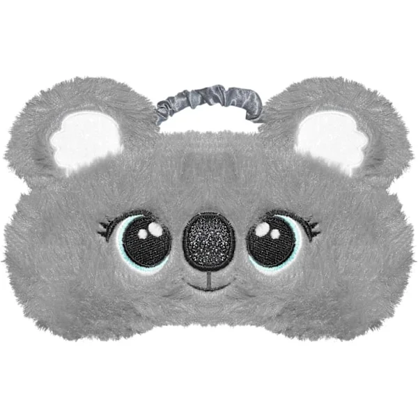 Tegneserie Søvnmaske, Søt Plysj Øyemaske for Barn, Koala Dyr Myk Fluffy Plysj Øyedekke for Soving, for Natt, Reise, Lur (Grå Koala)