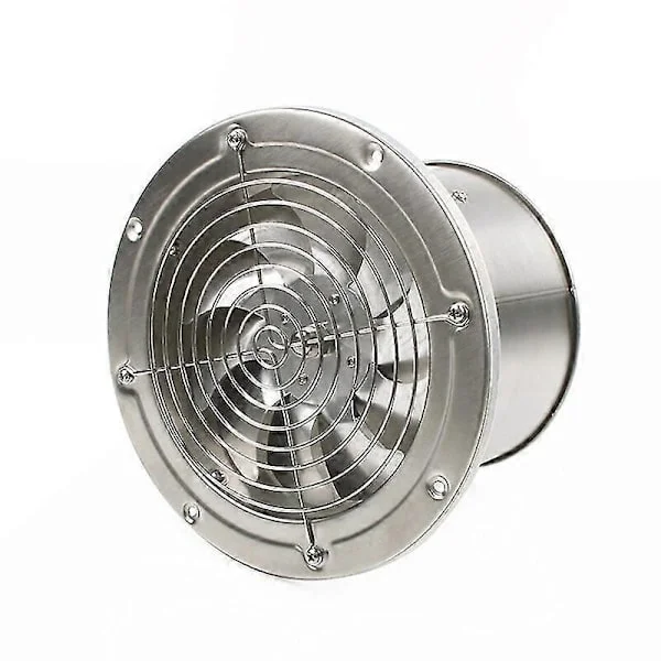 Ventilasjonsvifte i rustfritt stål for vinduskanal, avtrekksvifte for toalett, kjøkken, ventilator, booster, avtrekker 100 mm