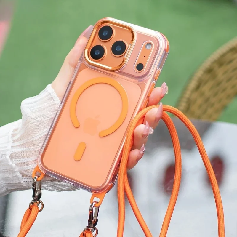 AliExpress - Halskette Riemen Schnur Seil magnetisch für Magsafe Clear Case für iPhone 17 Pro Max 11 12 13 14 15 16 Plus abnehmbare Lanyard-Abdeckung