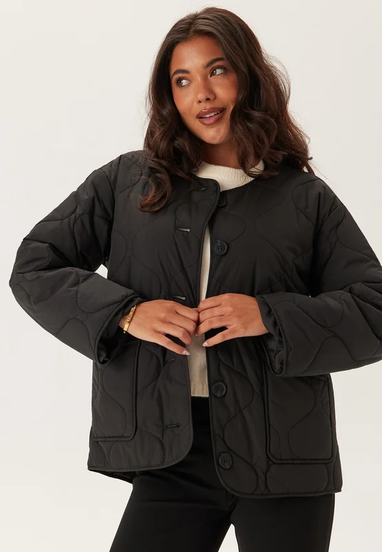 BUBBLEROOM - Short Quilted Jacket - Black