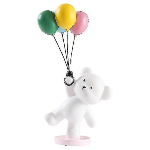 Tegneserie Ballon Bjørn Statue Ornamenter Sød Flyvende Bjørn Skulptur Børneværelse Stue Hjem Indretning Kontor Skrivebord Ornamenter