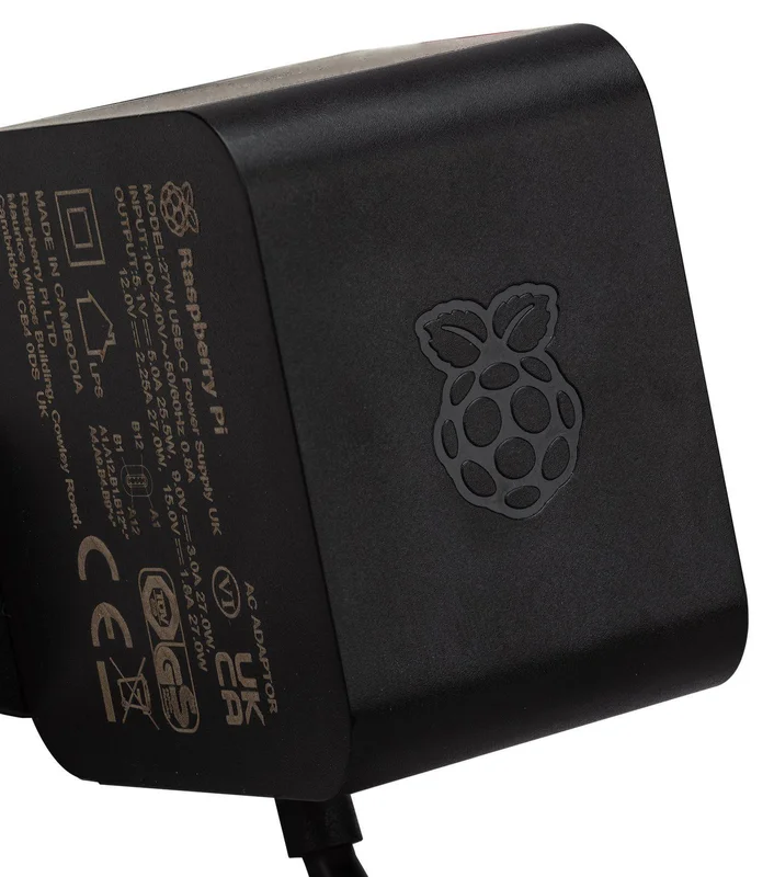 Raspberry Pi 27 W USB-C-strømforsyning til Pi 5 (4) – Svart