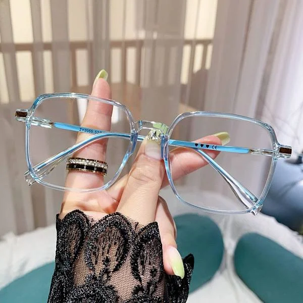 Blue Light Blocking Reading Glasses, Square Glasses BLUE STRENGTH Blu Blu Blue Strength 150