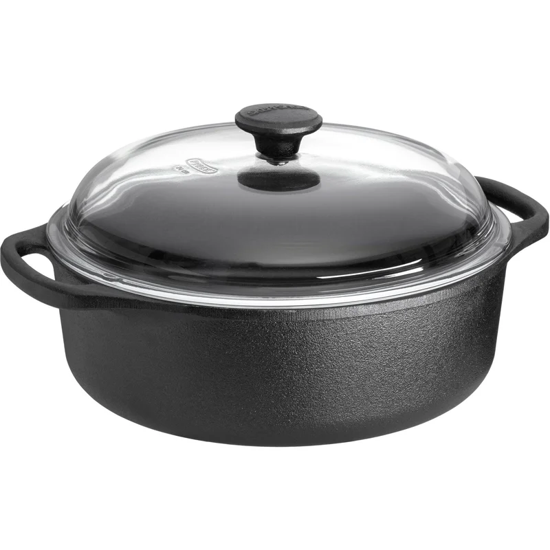 Skeppshult Rund Gryta 3 Liter Gjutjärn Glaslock | Matlagning > Kokkärl & Stekpannor > Grytor | Bagaren och Kocken