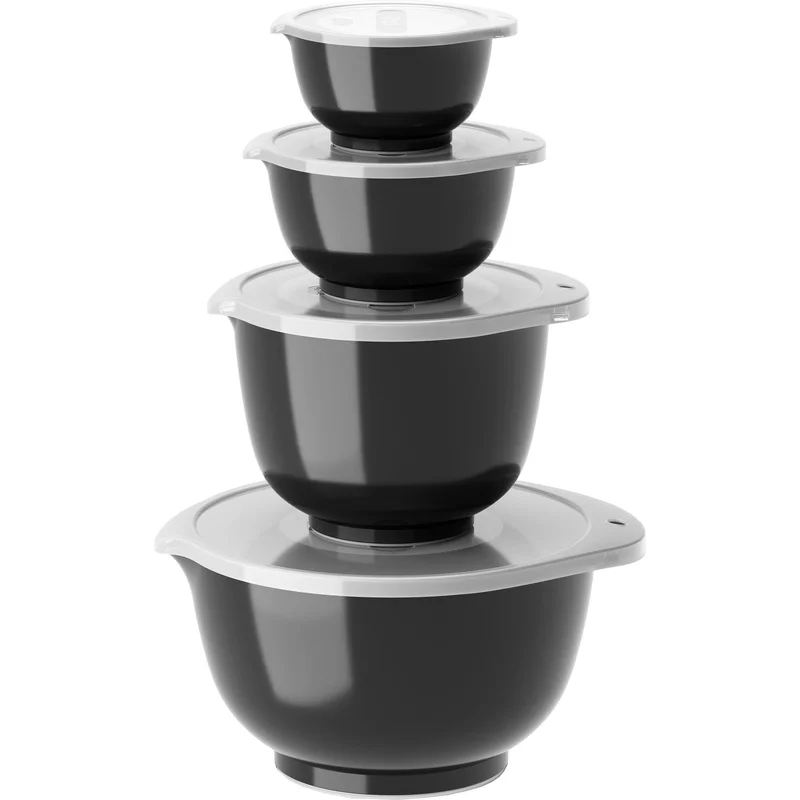 Rosti Margrethe skåle 0,25 + 0,5 + 1,5 + 3 liter, sort - Black | KitchenOne