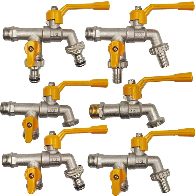 AliExpress - Gartenschlauch Wasserhahn Adapter 1/2'' IBC Wassertank Anschluss 2-Wege 1-Wege Bewässerung Messing Wasserhahn Joint Ersatz Fitting 