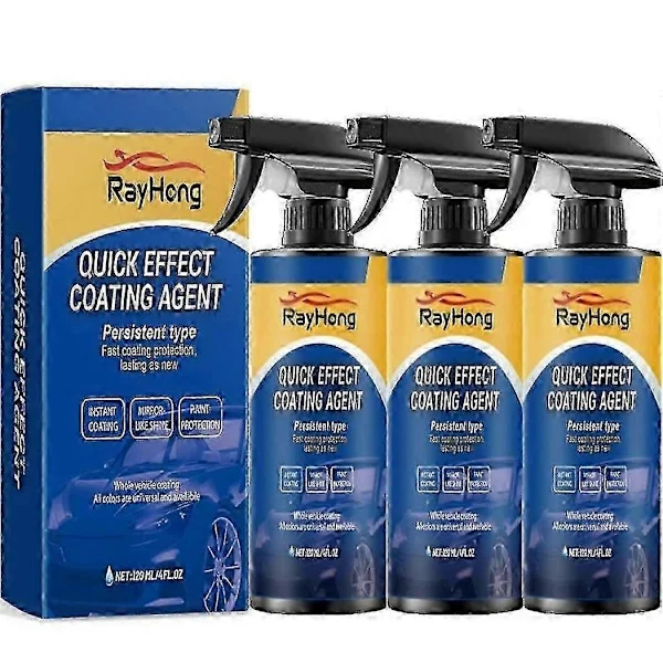 2025 Ny Bil Coating Spray, 3 i 1 Multifunksjonell Hurtigvirkende Coating Agent [D]