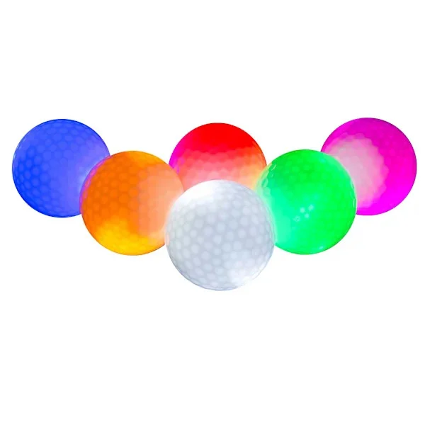 6 st LED-lysande golfbollar, blinkande lysande golfboll, LED-golfboll, nattövning