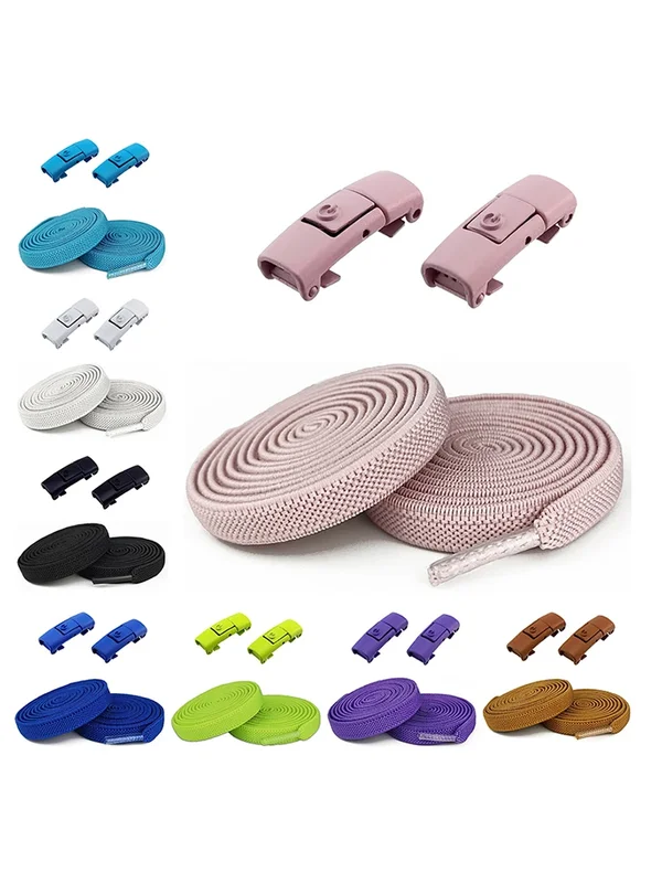 AliExpress - Nouveaux lacets élastiques sans nœuds, lacets de chaussures sans attache, lacets à verrouillage par pression, lacets de baskets pour 