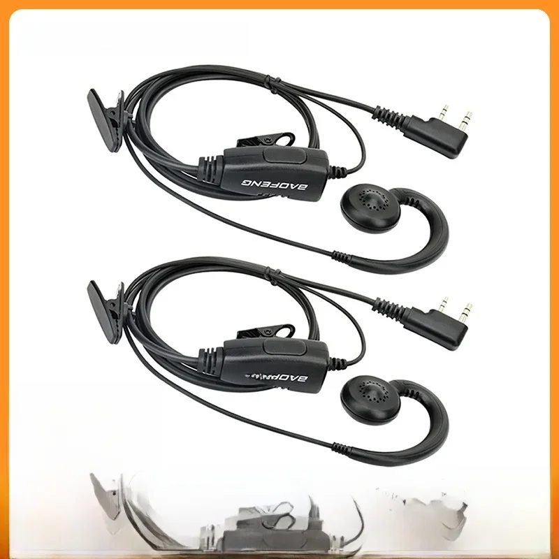AliExpress - 2 pièces BAOFENG 2 broches en forme de G crochet d'oreille casque écouteur PTT pour Baofeng UV5R UVS9 UV-13 UV-17 UV-21 UV16 PRO PLUS 