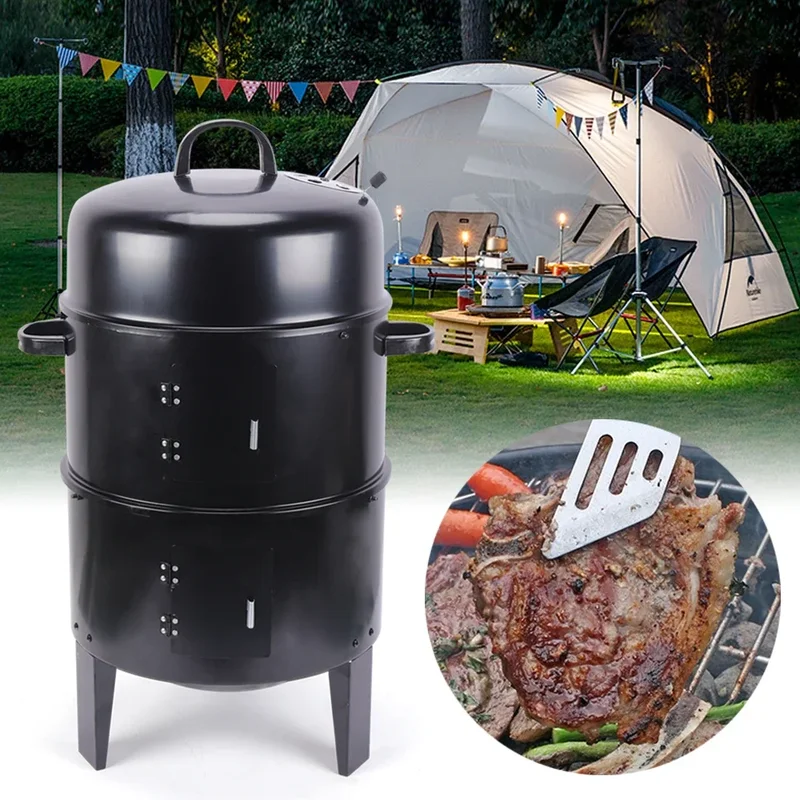 AliExpress - BBQ Smoker Ofen Holzkohle Smoker Smoker Cabinet Smoker Bin Thermometer für Outdoor Barbecue Fleisch Essen