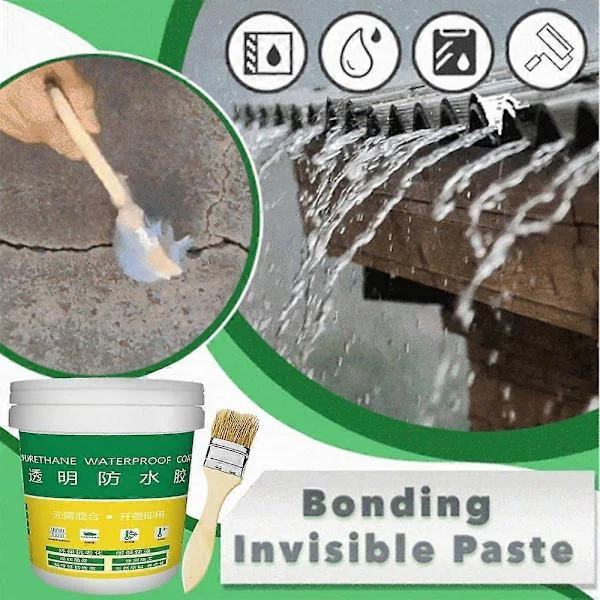 【DENGTU】Invisible Waterproof Sealant with Brush Set 300ml Polyurethane Waterproof Coating for Exterior Wall Sealant