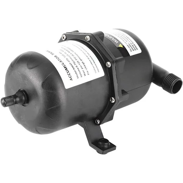 Ackumulatortank, Ackumulator Trycktank Vattenpump Flödeskontroll 0,75 L 125PSI Vattentät för Marin RV-båt