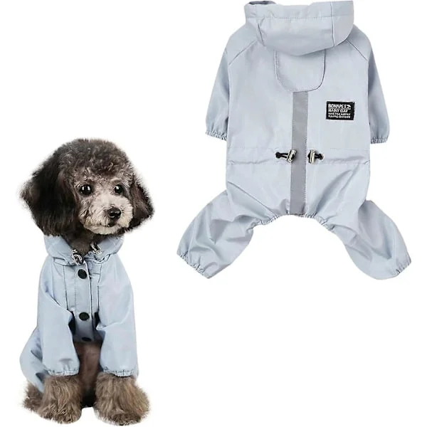 Dog Raincoat Adjustable Puppy Dog Raincoats Waterproof Dog 4 Legs Raincoats Cape for Small Medium Dogs Poncho
