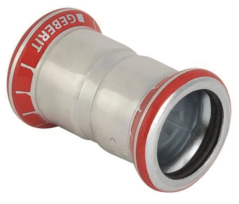 Geberit 1551003 Muffe Pressemuffe, galvaniseret 15 x 15 mm, Installation