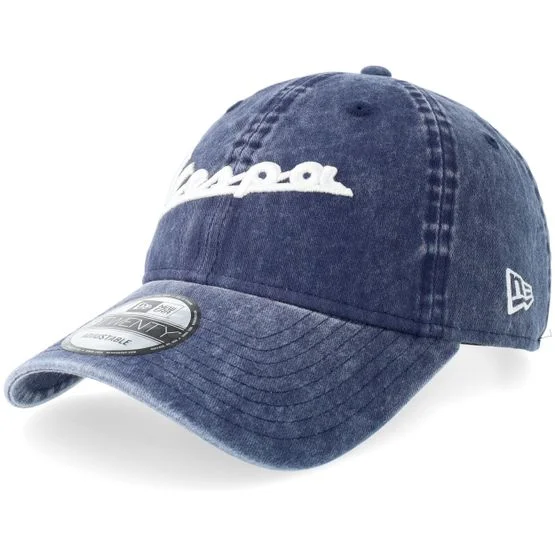New Era - Motor Bleu unconstructed Casquette - Vespa Washed 9TWENTY Washed Blue Dad Cap @ Hatstore