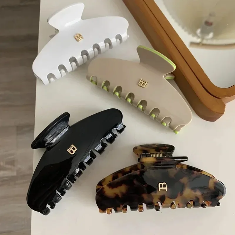 AliExpress - 1 Stück koreanischer Buchstabe B-Bogen-Greifclip, hohe Textur, Acetat-Haarspange, süßes und vielseitiges Haar, Hai-Clip, Haar-Accessoires