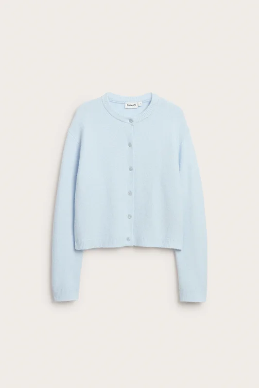 Kappahl | Finstrikket cardigan Lyseblå L | Dame